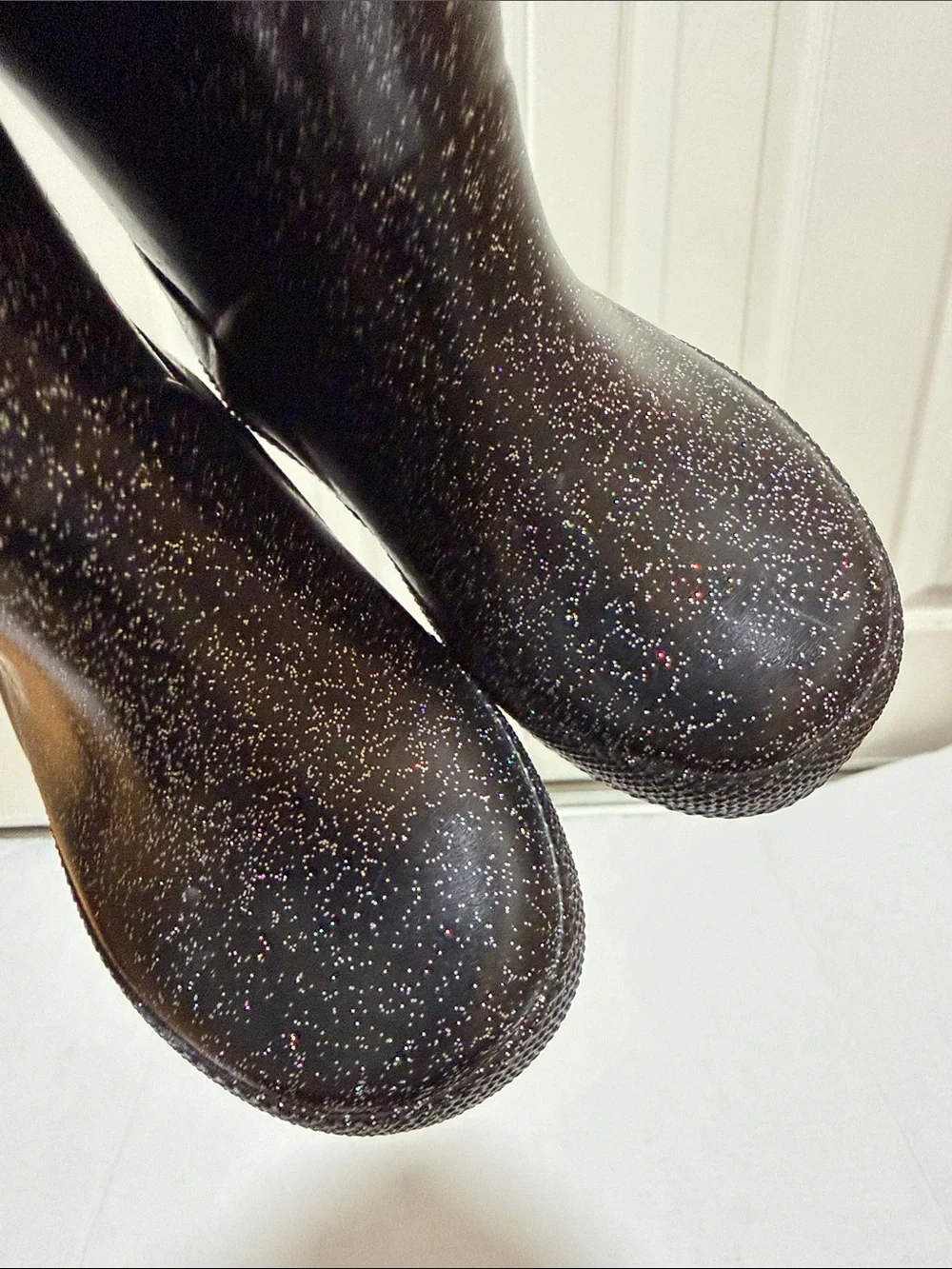 Hunter Black Glitter Classic Rain Boots - Little Kids/Toddler Size 5/6